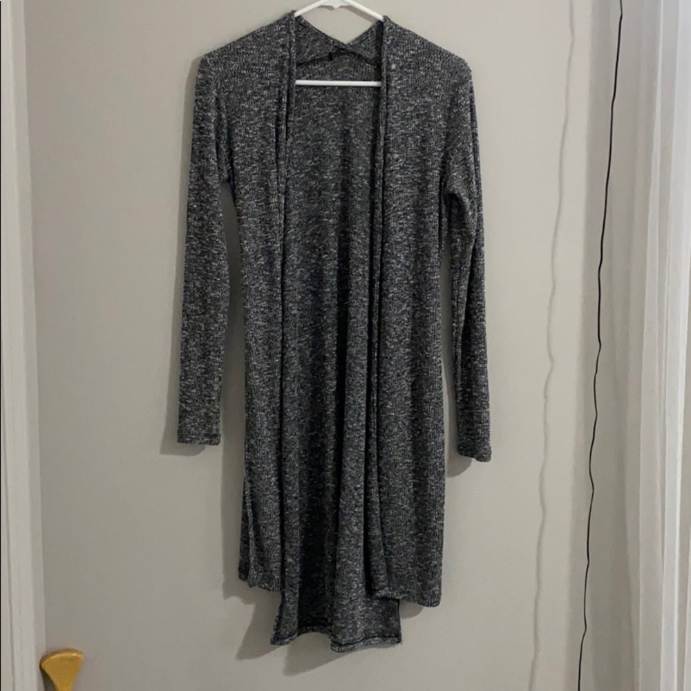 Grey long cardigan